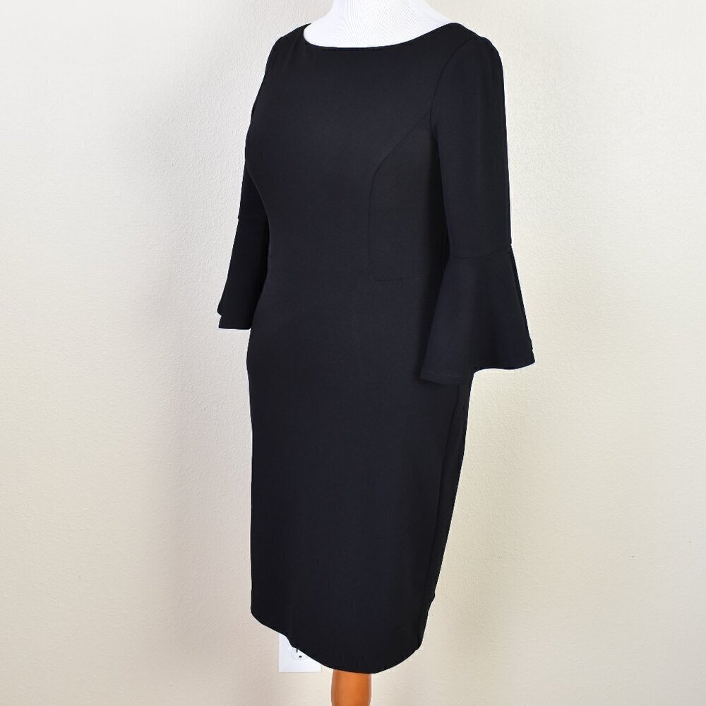 Harper Rose Bell Sleeve Sheath Dress Black - 10 - Picture 4 of 9